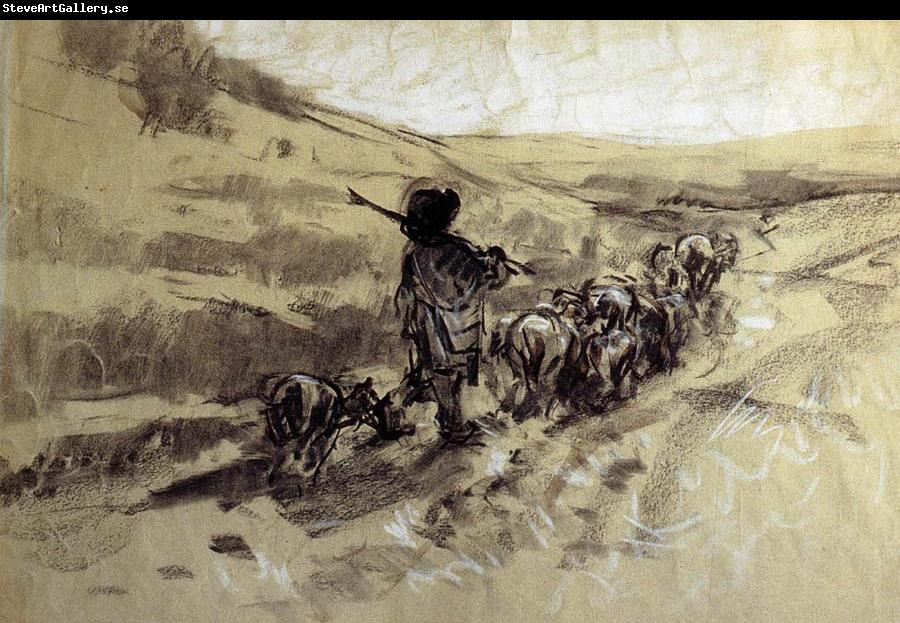 Nicolae Grigorescu Shepherd with his Herd